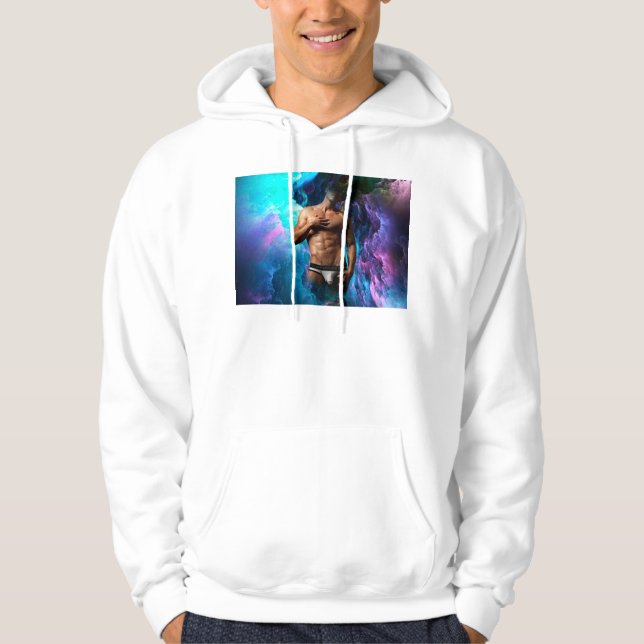 SlipperyJoe muscular man underwear bulge vibrant h Hoodie (Front)