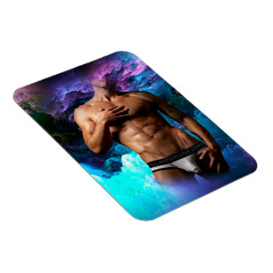 SlipperyJoe muscular man underwear bulge vibrant h Magnet