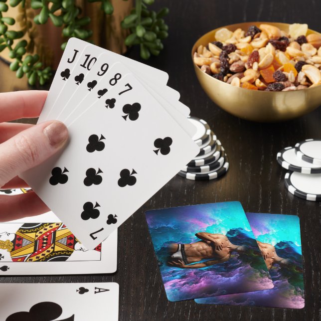 SlipperyJoe muscular man underwear bulge vibrant h Poker Cards (In Situ)