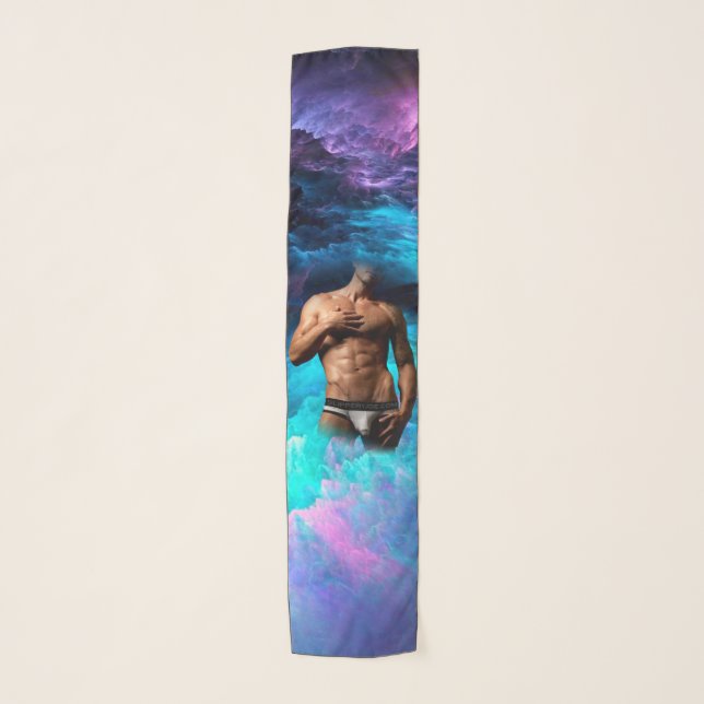 SlipperyJoe muscular man underwear bulge vibrant h Scarf (Front)