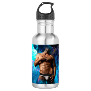 SlipperyJoe muscular man underwear bulge vibrant h Stainless Steel Water Bottle