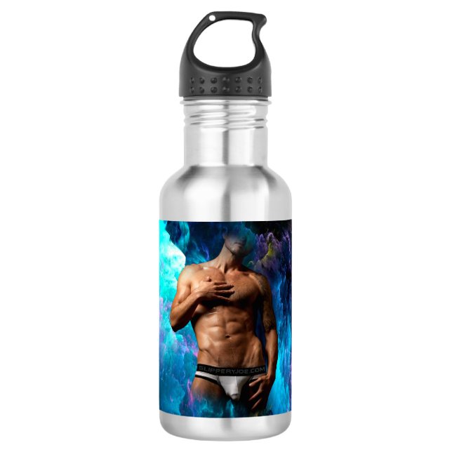 SlipperyJoe muscular man underwear bulge vibrant h Stainless Steel Water Bottle (Front)