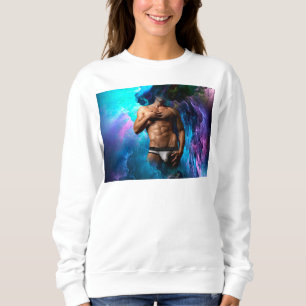 SlipperyJoe muscular man underwear bulge vibrant h Sweatshirt