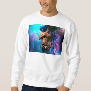 SlipperyJoe muscular man underwear bulge vibrant h Sweatshirt