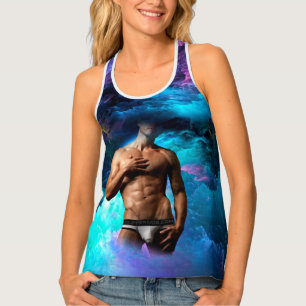 SlipperyJoe muscular man underwear bulge vibrant h Tank Top