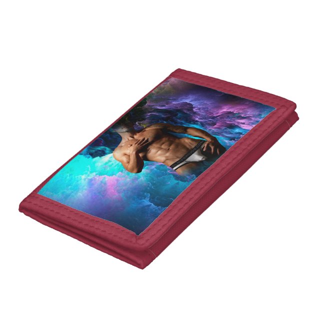 SlipperyJoe muscular man underwear bulge vibrant h Trifold Wallet (Bottom)
