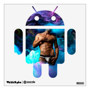 SlipperyJoe muscular man underwear bulge vibrant h Wall Decal