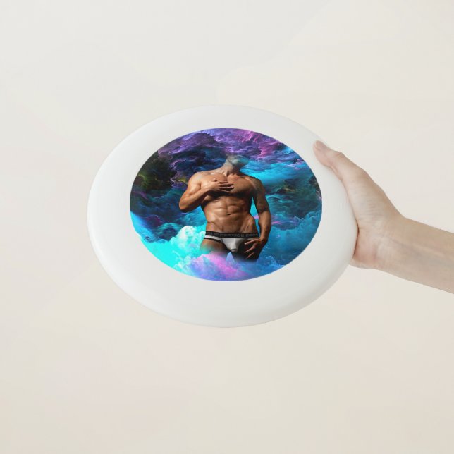 SlipperyJoe muscular man underwear bulge vibrant h Wham-O Frisbee (In Hand)