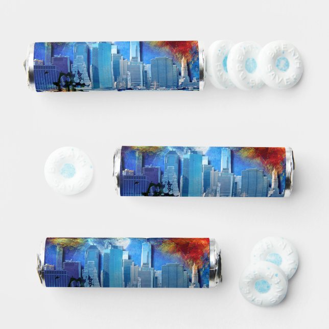 SlipperyJoe NYC graffiti moon surrounded swirling  Breath Savers® Mints (Assorted)