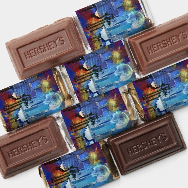 SlipperyJoe NYC graffiti moon surrounded swirling  Hershey's Miniatures (Assorted)