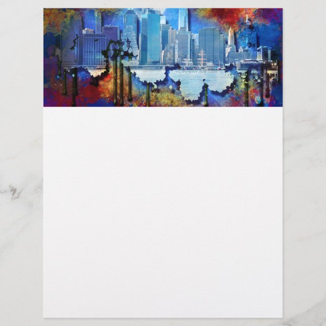 SlipperyJoe NYC graffiti moon surrounded swirling  Letterhead (Front)