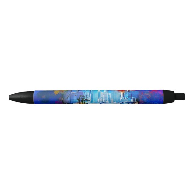 SlipperyJoe NYC graffiti moon surrounded swirling  Pen (Front)