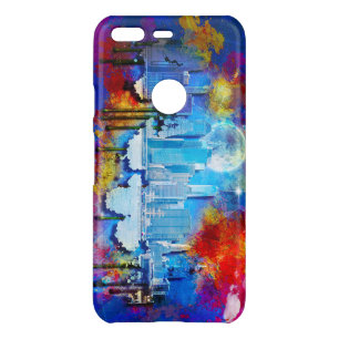 SlipperyJoe NYC graffiti moon surrounded swirling  Uncommon Google Pixel Case