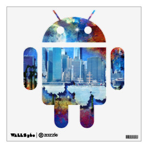 SlipperyJoe NYC graffiti moon surrounded swirling  Wall Decal