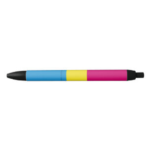 SlipperyJoe pansexual pride flag pink amber and cy Pen