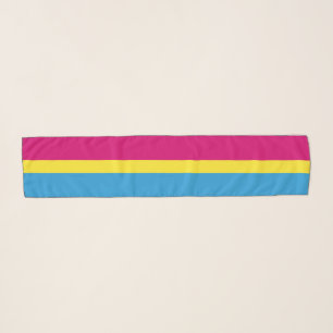 SlipperyJoe pansexual pride flag pink amber and cy Scarf