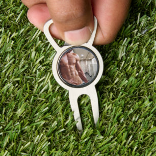 SlipperyJoe shirtless muscular man sixpack abs fit Divot Tool