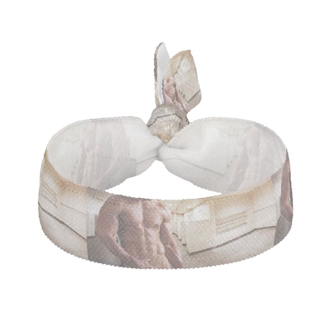 SlipperyJoe shirtless muscular man sixpack abs fit Elastic Hair Tie (Front)