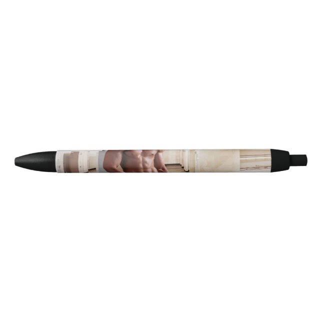 SlipperyJoe shirtless muscular man sixpack abs fit Pen (Front)