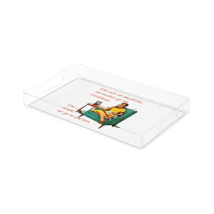 SlipperyJoe socializing drinking party vintage wom Acrylic Tray
