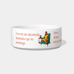 SlipperyJoe socializing drinking party vintage wom Bowl