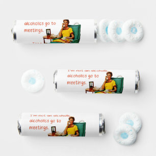 SlipperyJoe socializing drinking party vintage wom Breath Savers® Mints