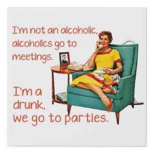 SlipperyJoe socializing drinking party vintage wom Faux Canvas Print