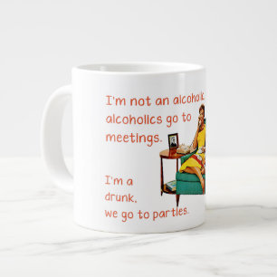 SlipperyJoe socializing drinking party vintage wom Giant Coffee Mug