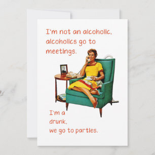 SlipperyJoe socializing drinking party vintage wom Holiday Card