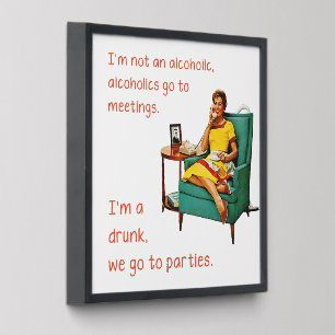 SlipperyJoe socializing drinking party vintage wom Peel And Stick Photo Tile