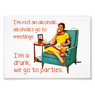 SlipperyJoe socializing drinking party vintage wom Photo Print