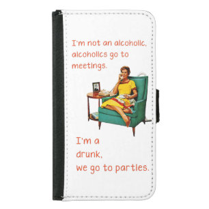 SlipperyJoe socializing drinking party vintage wom Samsung Galaxy S5 Wallet Case