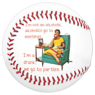 SlipperyJoe socializing drinking party vintage wom Softball