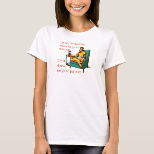 SlipperyJoe socializing drinking party vintage wom T-Shirt