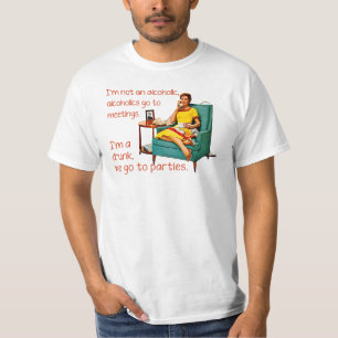 SlipperyJoe socializing drinking party vintage wom T-Shirt