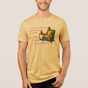SlipperyJoe socializing drinking party vintage wom Tri-Blend Shirt