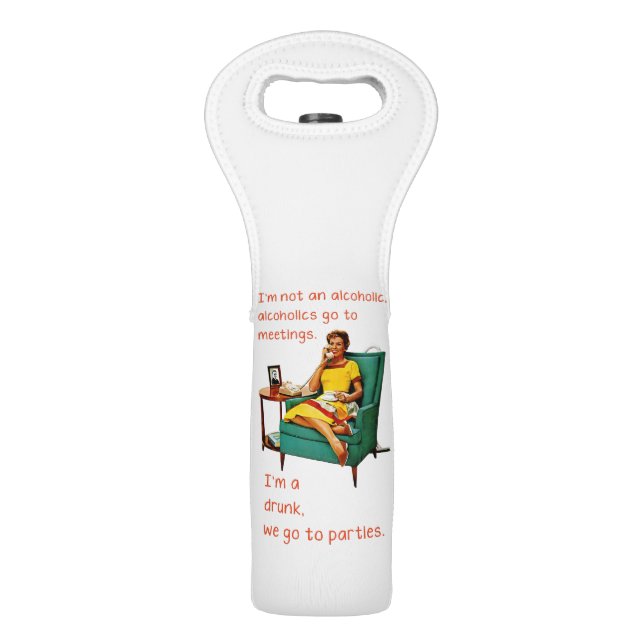 SlipperyJoe socializing drinking party vintage wom Wine Bag (Front)
