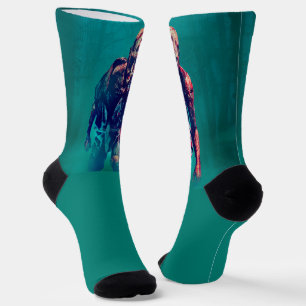 SlipperyJoe terrifying zombie figure isolated omin Socks