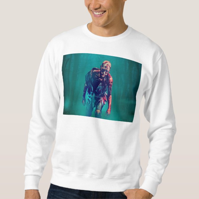 SlipperyJoe terrifying zombie figure isolated omin Sweatshirt (Front)