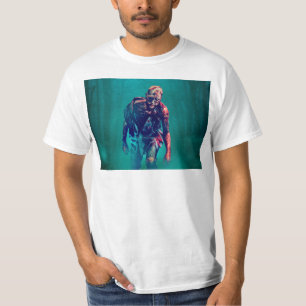 SlipperyJoe terrifying zombie figure isolated omin T-Shirt