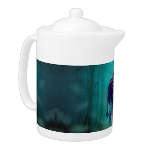 SlipperyJoe terrifying zombie figure isolated omin Teapot