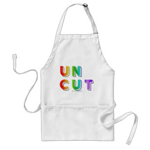SlipperyJoe uncut vibrant lively neon rainbow ener Adult Apron
