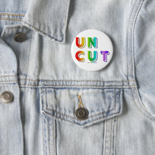 SlipperyJoe uncut vibrant lively neon rainbow ener Button
