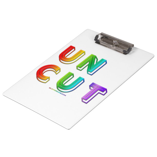 SlipperyJoe uncut vibrant lively neon rainbow ener Clipboard (Angled)
