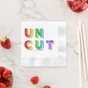 SlipperyJoe uncut vibrant lively neon rainbow ener Napkins
