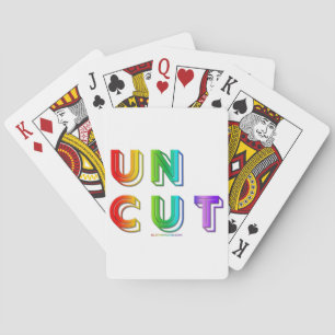 SlipperyJoe uncut vibrant lively neon rainbow ener Poker Cards