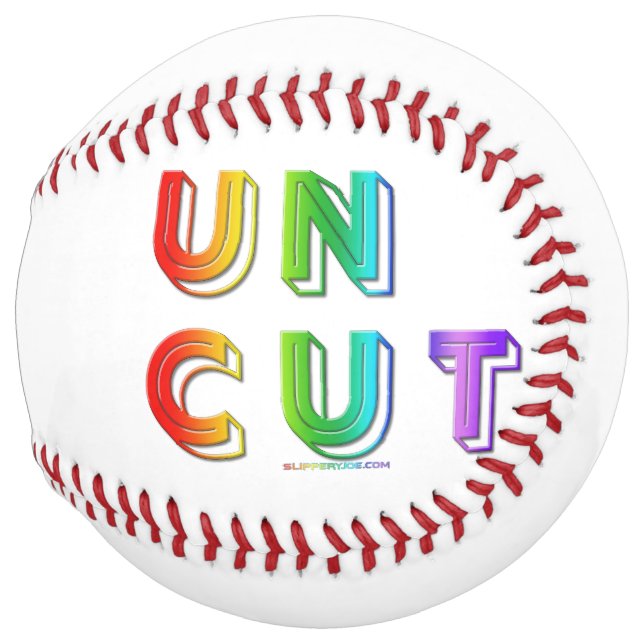 SlipperyJoe uncut vibrant lively neon rainbow ener Softball (Front Right)