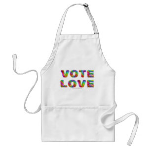 SlipperyJoe vote love equality rainbow-colored fur Adult Apron