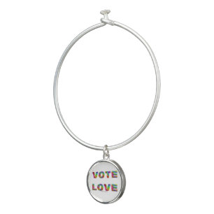 SlipperyJoe vote love equality rainbow-colored fur Bangle Bracelet