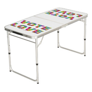SlipperyJoe vote love equality rainbow-colored fur Beer Pong Table